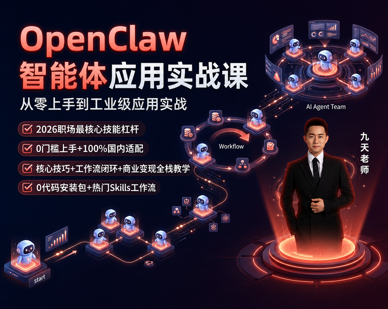 2026 OpenClaw 智能体应用实战课封面